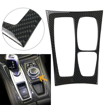 Car Gear Shift Box Panel Trim For BMW E70 X5 E71 X6 2008-2013 09 10 Carbon Fiber