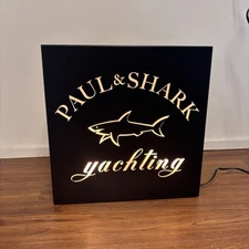 Rare!! PAUL & SHARK YACHTING Double Sided Light Up Advertising Shop Display Sign