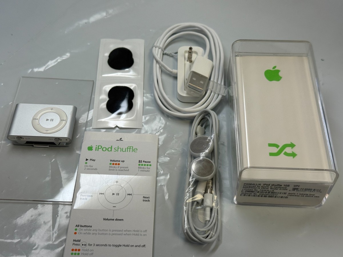 2nd Generation Genuine Apple iPod Shuffle 1gb Silver A1204 for