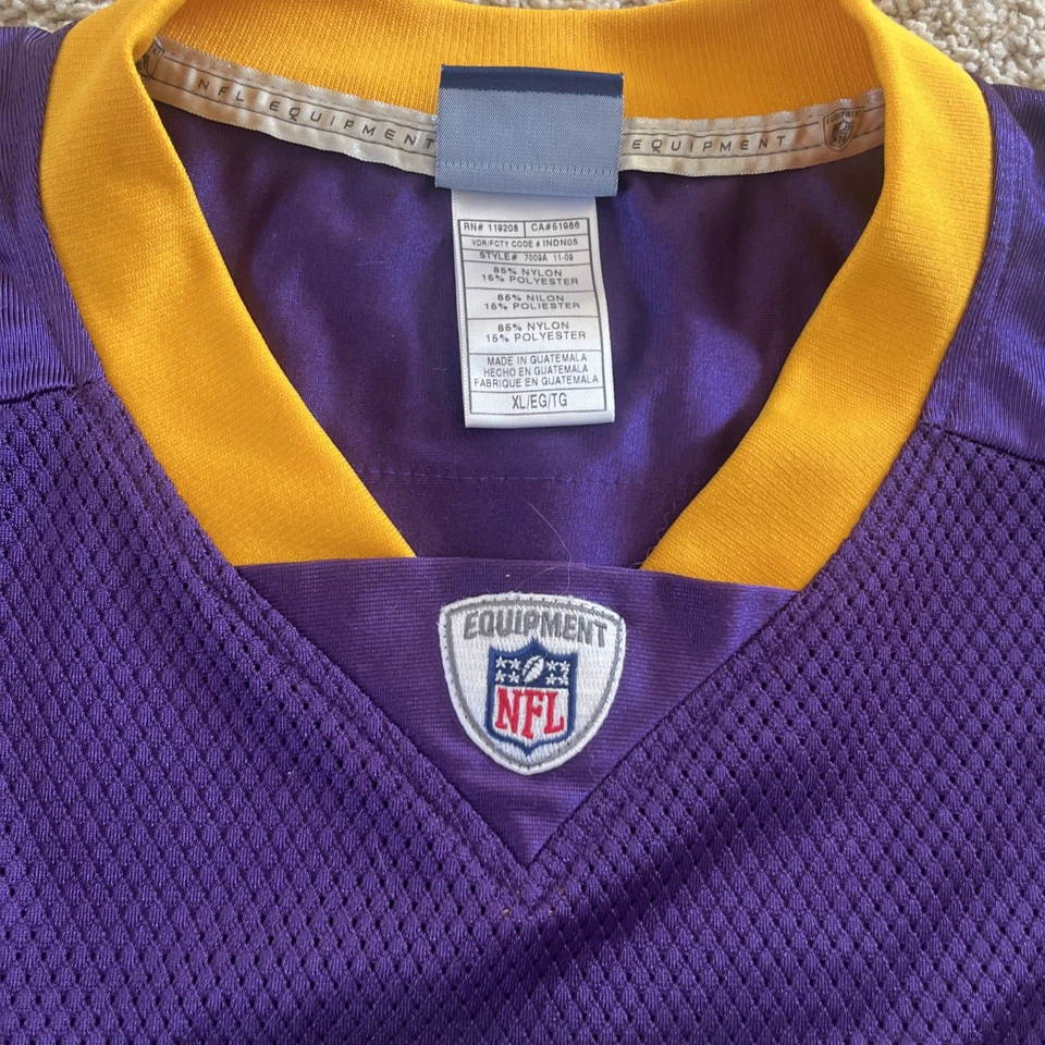 Camiseta roxa Jared Allen Minnesota Vikings #69 Reebok On Field tamanho XL - Imagem 4 de 4
