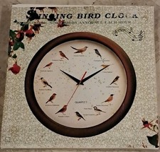 Orologio da parete vintage al quarzo Singing Bird Medley - 10" nuovo SPEDIZIONE GRATUITA