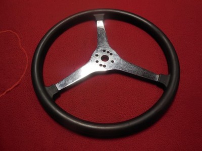 Vintage Bell Cragar 14 1/2 inch diameter flat 3 spoke steering wheel SCTA 32 34