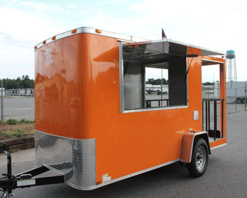 NEW 6x14 6 X 14 Enclosed Concession Food Vending BBQ Porch Trailer * MUST SEE * - Picture 1 of 1