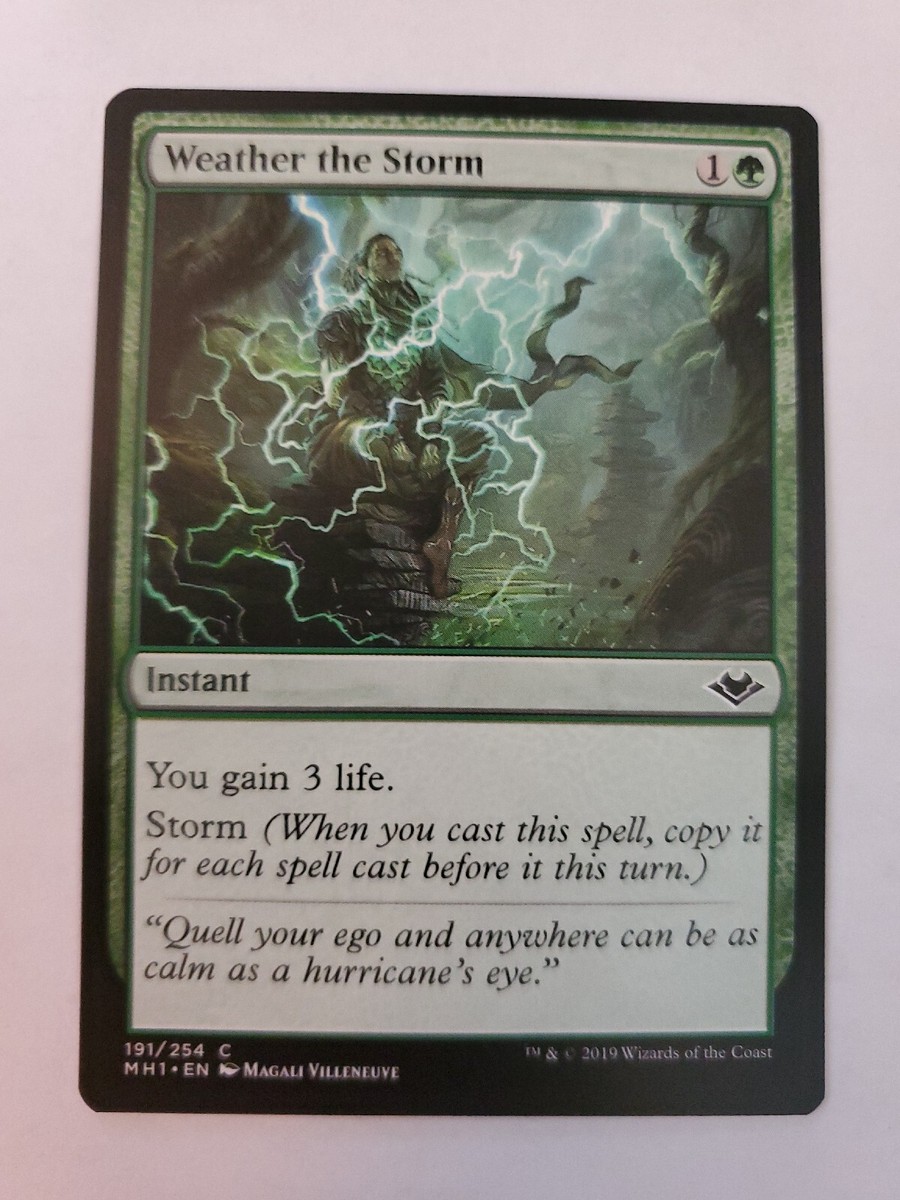 green storm cards mtg MTG Magic The Gathering Card Weather the Storm Instant Green Modern Horizons