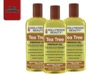  HOLLYWOOD BEAUTY Tea Tree Premium Oil - 8 fl. oz. / 236 mL pack of 3 