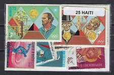Haiti 25 timbres différents oblitérés