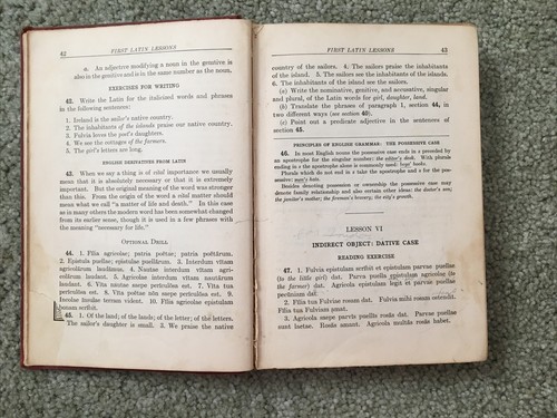 First Latin Lessons by Harry Fletcher Scott & Annabel Horn (1928) Language Study - Picture 17 of 20