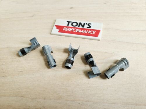 5 Steel Straight 180 degree Snap Crimp on Spark Plug Terminals with clip - Picture 1 of 2