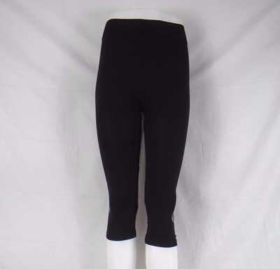 Roses Fashion Leggings Palm Tree Embellished Capri Black One Size U1215  654B