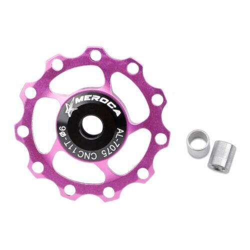 Paire De Poulies De Dérailleur Arrière Vintage VTT - CNC Violet Anodisé, Roulements Scellés (années 90)