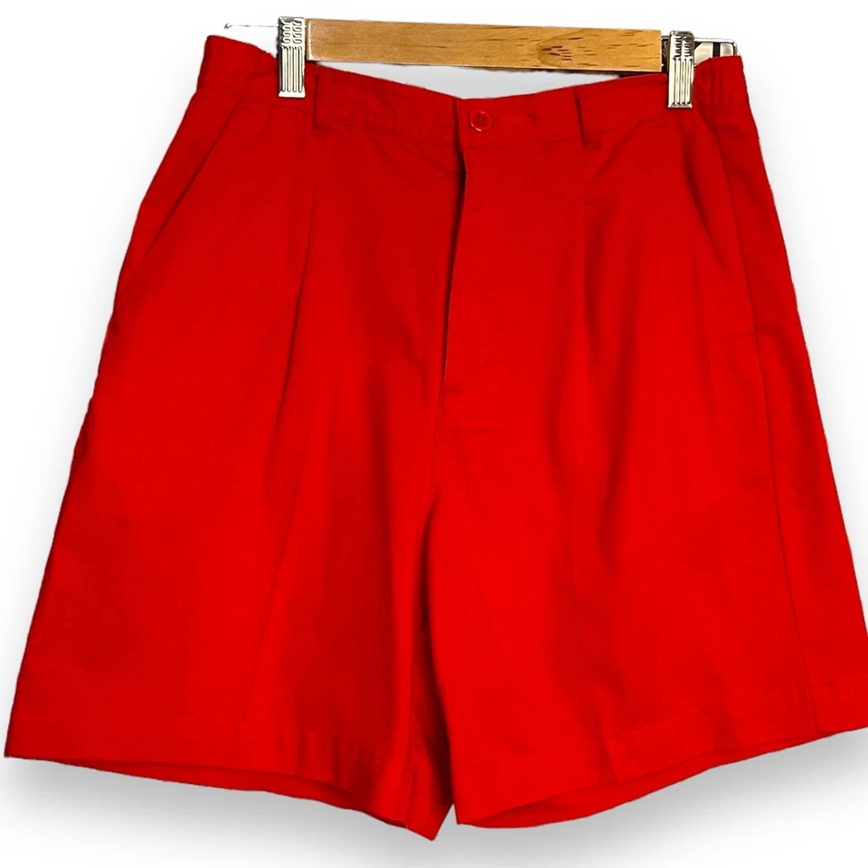 Pantalones Cortos Chinos Ciervo Blanco Para Mujer 10 Rojos Informales Preppy Bolsillos Academia Golf Cremallera Foto 2 de 4