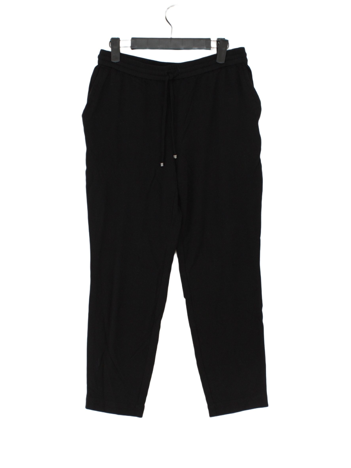 ALTRA The White Company Leggings Donna UK 10 Nero Viscosa con altri Interi Lunghi