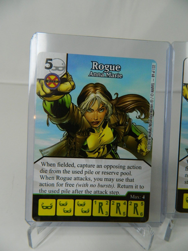 Marvel Dice Masters Avengers VS X-Men AVX ROGUE RARE Uncommon Set CUR + 4 Dice - Picture 2 of 5
