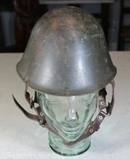 Post WW2 Romania Romanian M73 Steel Combat Helmet. Complete Nice. #23