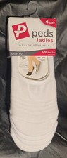 Peds Women's Sport Cut 4 Pairs White Socks Size 5-10 New