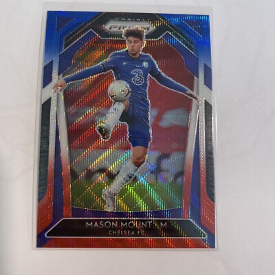2020-21 Panini Prizm Blue White Red Prizm Mason Mount Chelsea Soccer