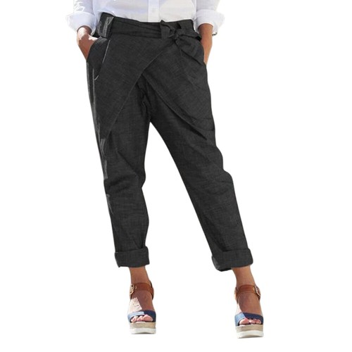 Womens Solid Winter Autumn Pockets Long Pants Ladies Casual Trousers Bottoms - Picture 4 of 20