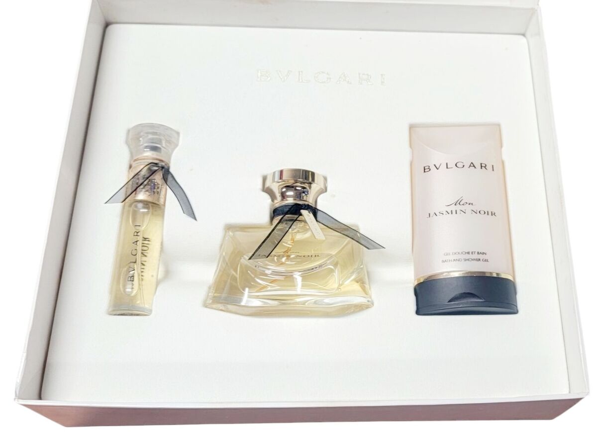 3pc Set BVLGARI Jasmin Noir Mon 1.7oz edp +0.34oz edp +2.5oz