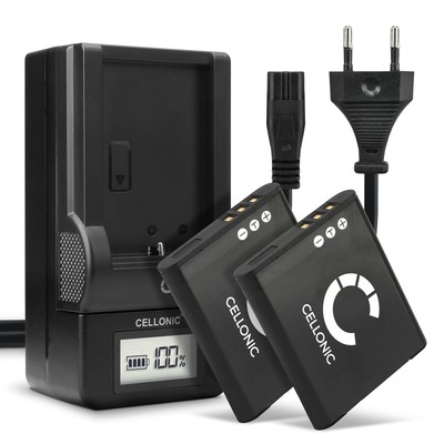 2x Akku für Olympus SZ-31MR SZ-10 Mju 9010 TG-850 DZ-105 730mAh + Ladegerät