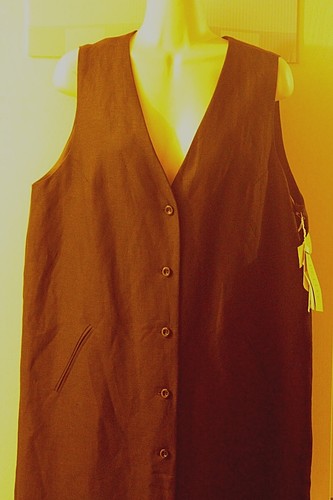 NWT HARVE BENARD HOLTZMAN Dress Black Linen/Rayon Lined Petite Sz 12P - Picture 3 of 6