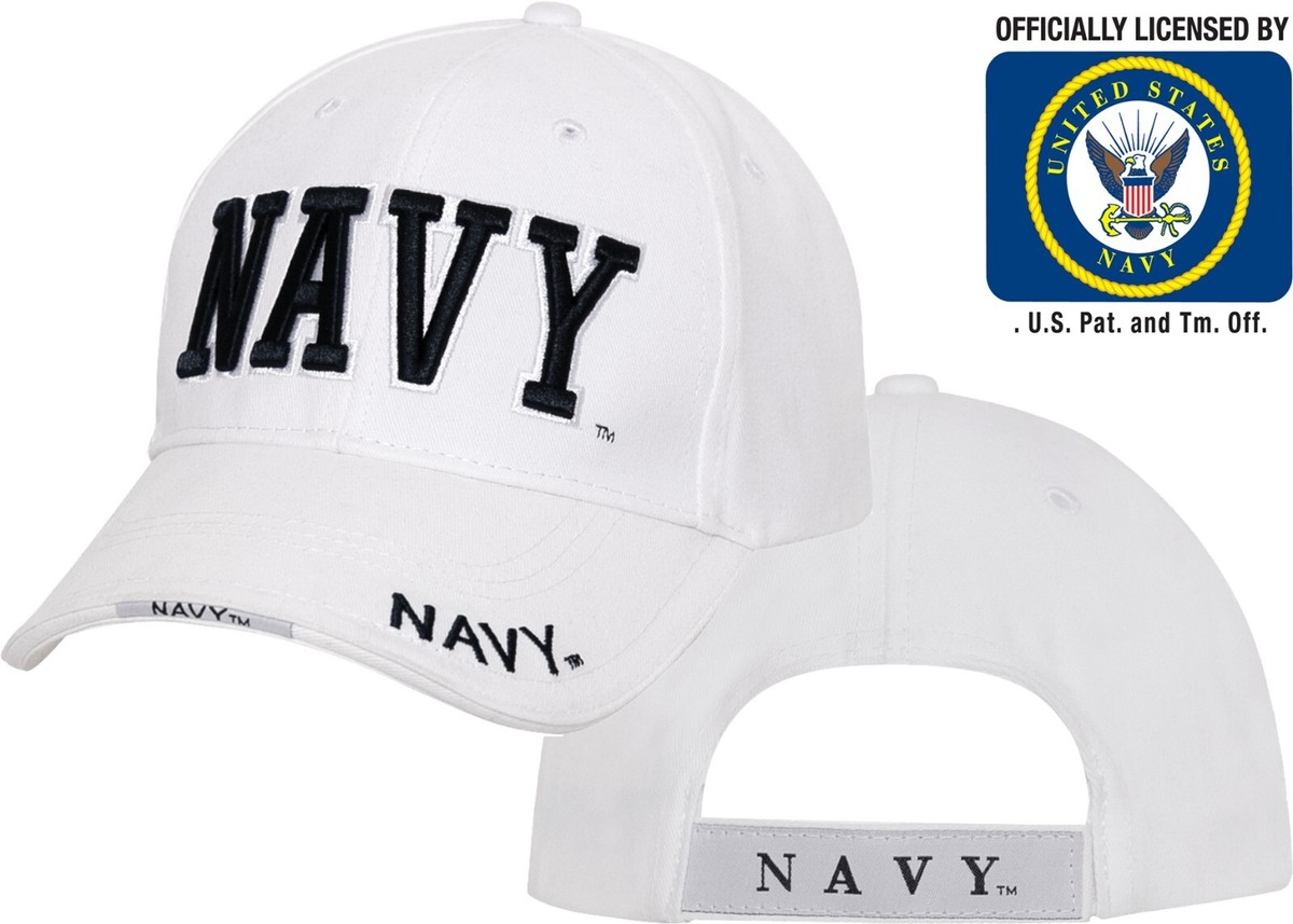 Rothco Deluxe Navy Low Profile Cap White 3625-White Sun Hat