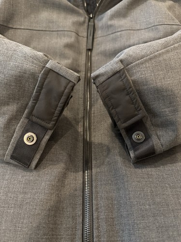 Theory Rocco Wool-Blend Down Jacket in Charcoal, M - Picture 13 of 14
