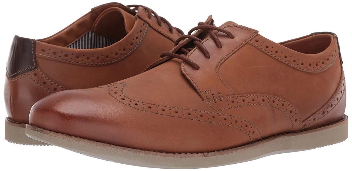 Men s Shoes Clarks RAHARTO WING Comfort Leather Oxfords 33180 DARK