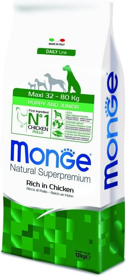 Sacco Monge 12KG Maxi Puppy Pollo e Riso - Offerta Speciale Online