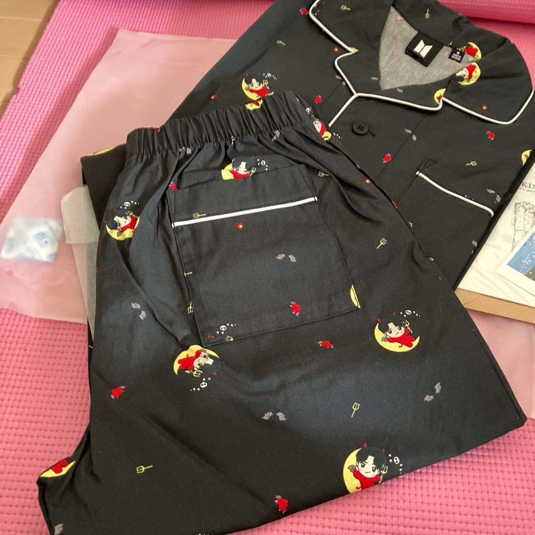 BTS ARTIST-MADE COLLECTION By Jin Bad Day Pajama Set Size M BLACK