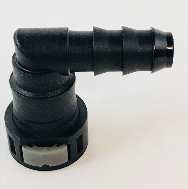Fitting Fuel Line Quick Connector 3/8” Barb X 1/2” Bundy Female Elbow