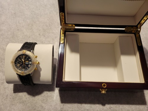 ℬ Breitling Watch Solid Piano Wood Collector Presentation Box Storage Display - Picture 5 of 16