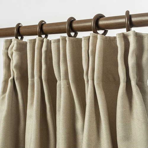 Linen Blockout Pinch Pleat Curtain Bedroom Blackout 230cm Drop 4 Colors 1 Panel - Picture 4 of 31
