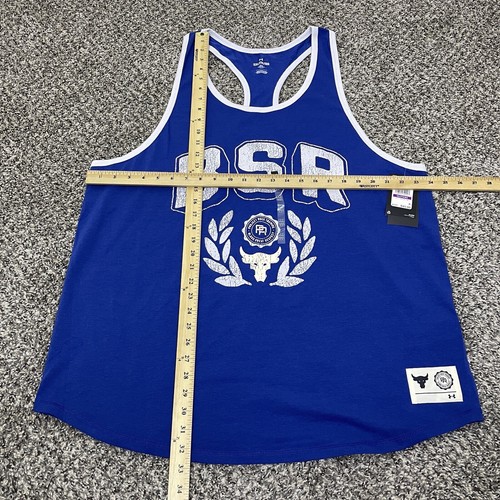 Under Armour Project Rock BSR Mens 2XL 1376942 Tank Top Muscle Shirt Blue $45 - Picture 5 of 9