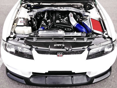 For Nissan R33 GTR GARA Style Carbon Glossy Defend Cooling Panel