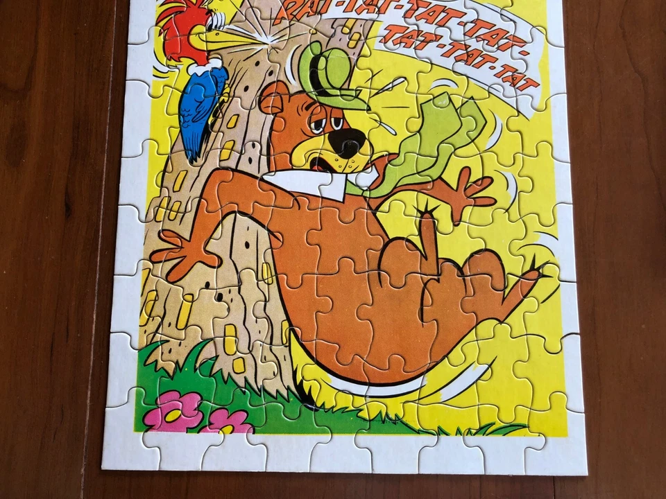 Yogi Bear vintage Jigsaw Puzzle 1976 woodpecker 100Pc in box cartoon - Image 4 of 4