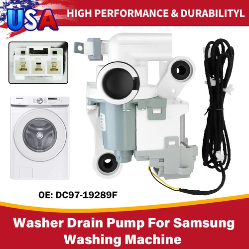 NEW DC97-19289F Washer Drain Pump Assembly for Samsung Washer DC97-19289B USA