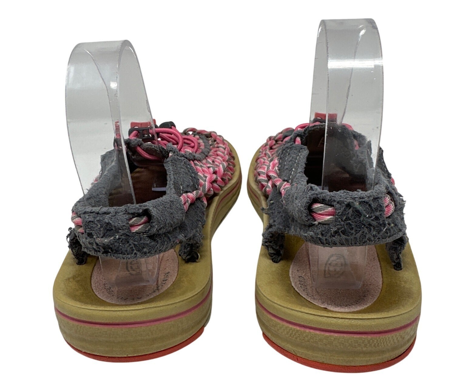 Sandali Keen donna Uneek rosa e grigio sandali intrecciati slip on taglia 7 5