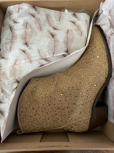 Neu im Karton NEU Jessica Simpson Gold Glitzer Gabor Stiefel Gr. 11m JS-OVIEDO2 0707JS8597 - Bild 3 von 6