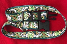 NWT Celtic Irish LUCKY DOG Collar Yellow Dog YOU CHOOSE Size St. Patrick's Day 