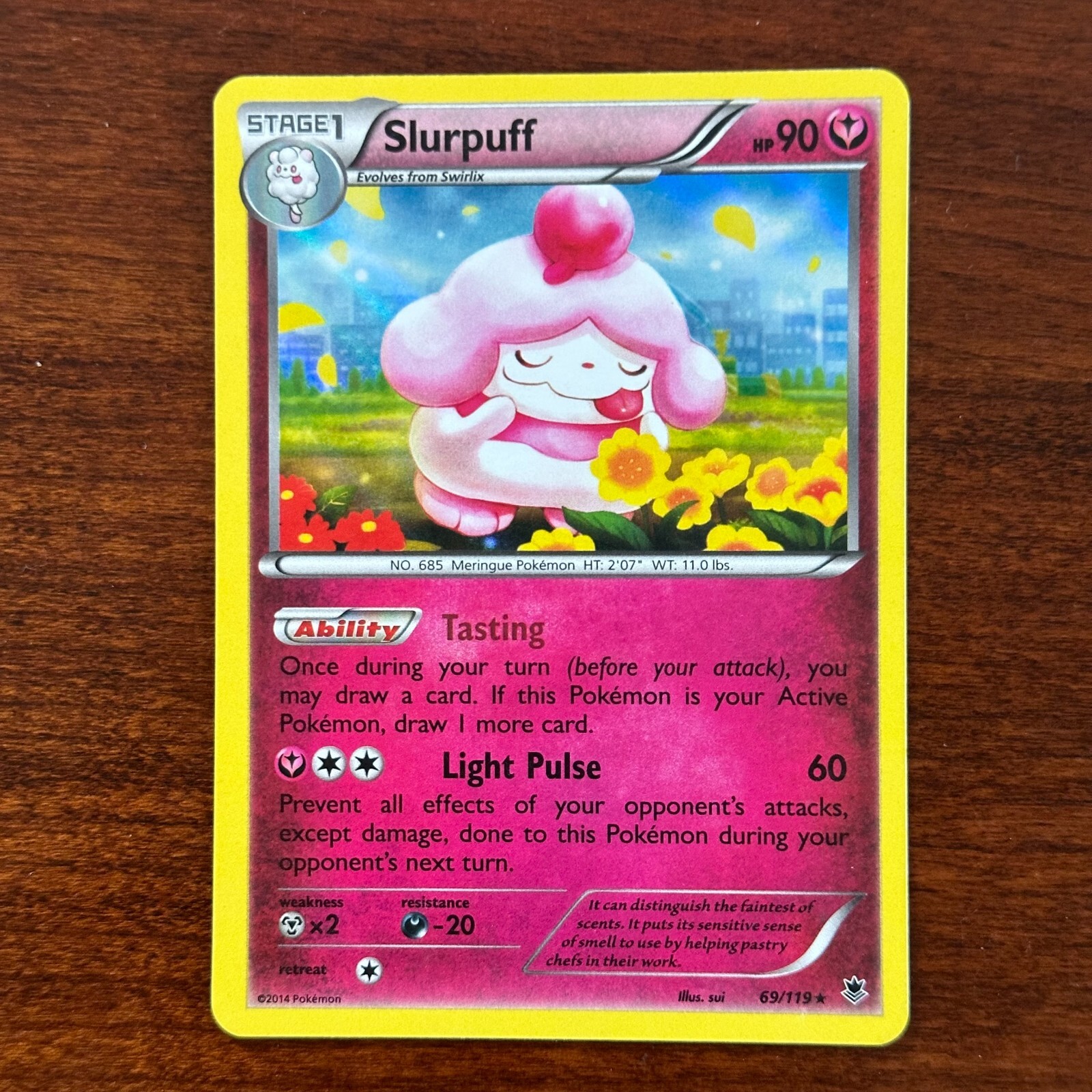 Slurpuff 69/119 Holo Rare Phantom Forces Pokemon Card