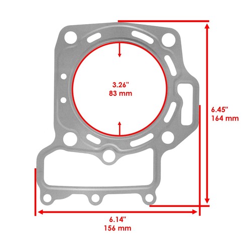 Cylinder Intake Exhaust Valve Gasket Kit for Kawasaki KFX700 KSV700 2004-2009 - Picture 6 of 7