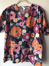 womens scrub tops large
