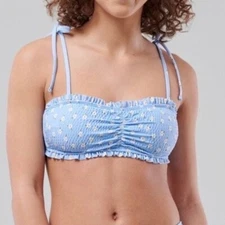 NEW Hollister Size Large Bikini Top Floral Daisy Ruffle $32.95