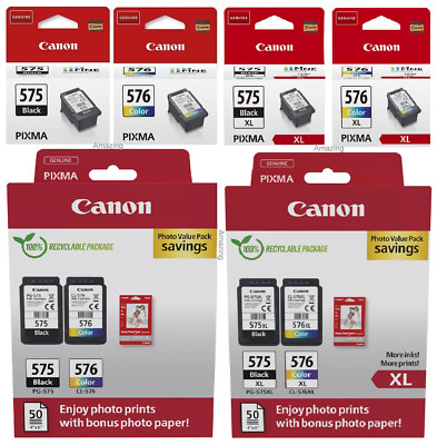 Cartouches D'encre Compatibles Canon PG575 + CL576XL - Pack 2, Multicolore - Marque NOPAN-INK