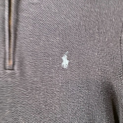 Polo Ralph Lauren Sweater Mens Medium Blue Waffle Knit Quarter Zip Pullover Pima - Picture 2 of 12