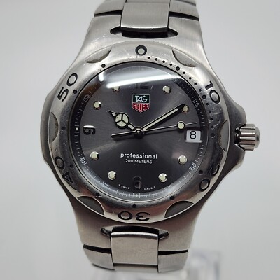 TAG Heuer Kirium Gray Diver Men's Watch WL1111 New Battery Great