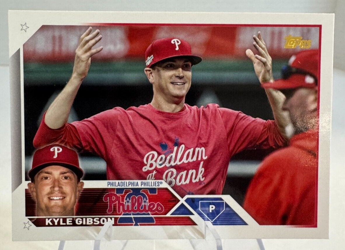 2023 Topps Series 1 Kyle Gibson #96 Golden Mirror Image Variation SSP Phillies