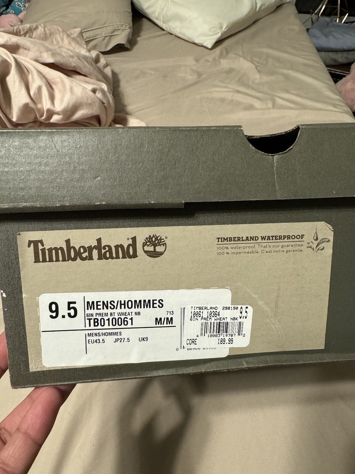 Timberland TB010061 6'' Premium Men's Boots Wheat Nubuck 9.5 - Yellow