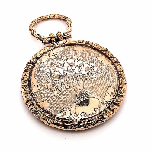 9ct Yellow Gold Vintage Photo Pendant Flower Bouquet Engraved Back - 第 8/11 張圖片