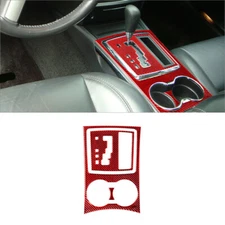 3Pcs Red Carbon Fiber Interior Automatic Gear Shift Cover Trim For Chrysler 300